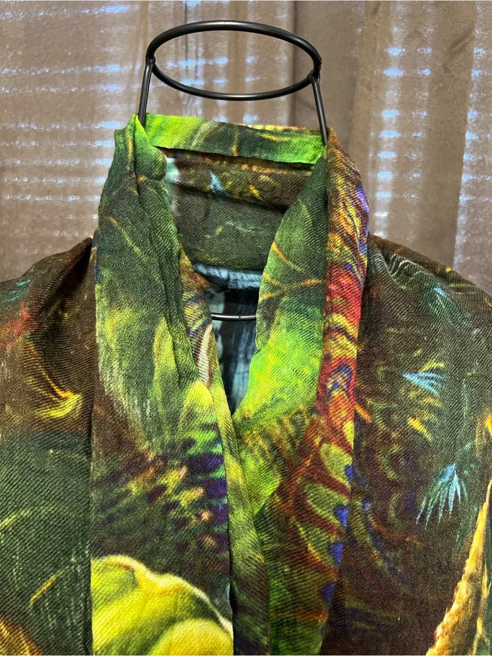 House of Cashmere London 100% Cashmere Wrap Scarf Boho Wearable Art Statement